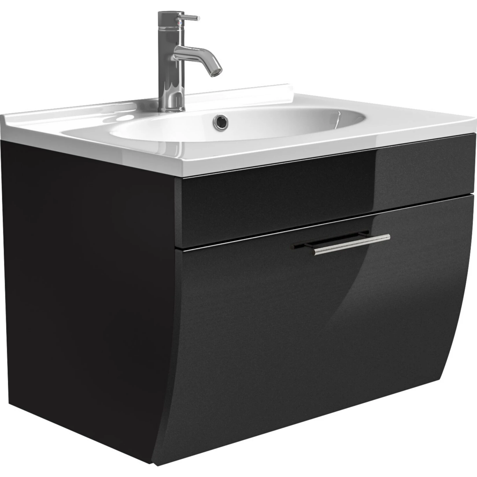 Posseik Waschplatz Salona Anthrazit Waschtisch Inkl. Mineralguss-Waschbecken 4 Posseik Waschplatz Salona Anthrazit Waschtisch Inkl. Mineralguss-Waschbecken – Bild 2