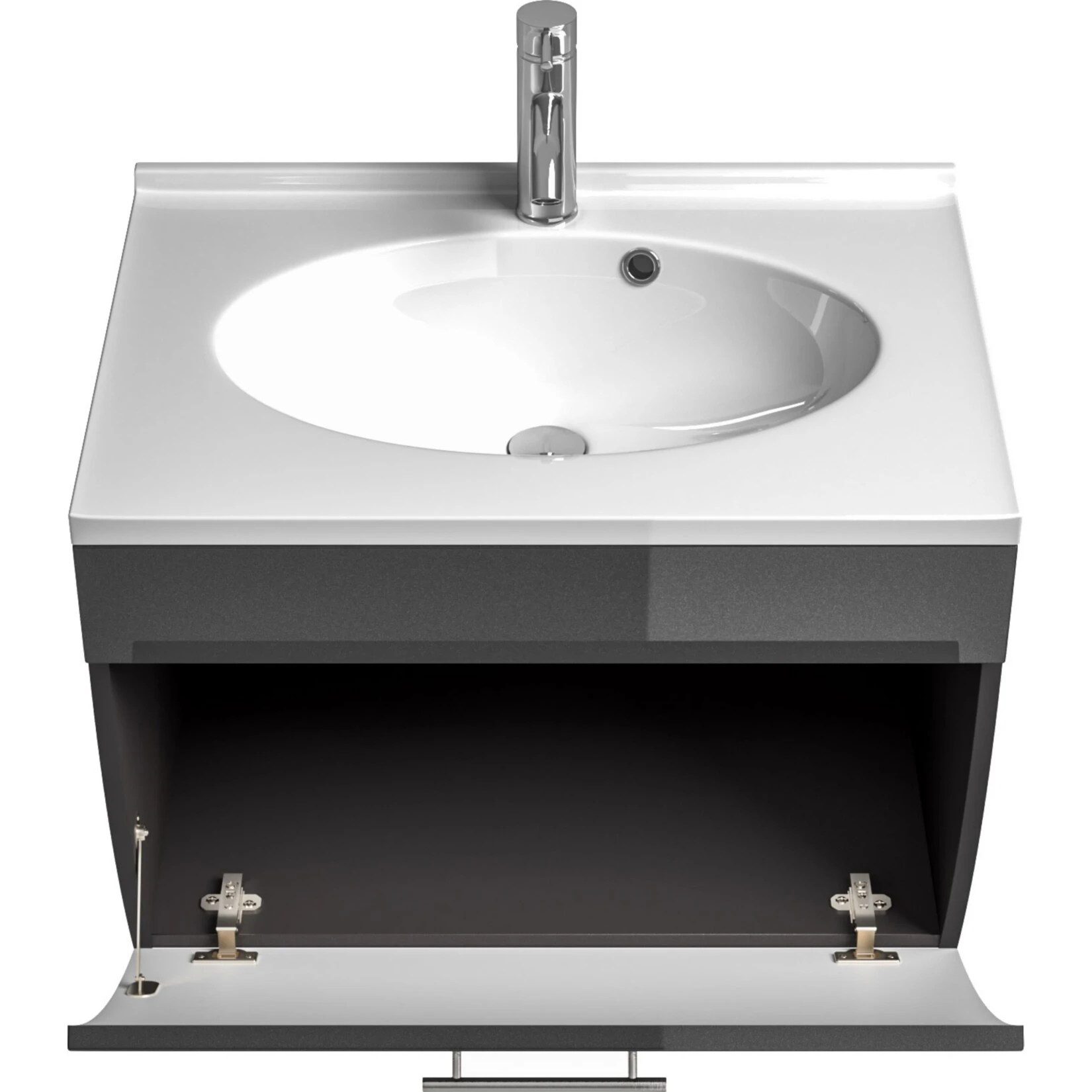 Posseik Waschplatz Salona Anthrazit Waschtisch Inkl. Mineralguss-Waschbecken 8 Posseik Waschplatz Salona Anthrazit Waschtisch Inkl. Mineralguss-Waschbecken – Bild 6