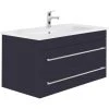 Badmöbel Villeroy & Boch Venticello 100 Cm In Anthrazit Seidenglanz Waschbecken