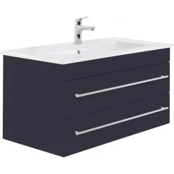 Badmöbel Villeroy & Boch Venticello 100 Cm In Anthrazit Seidenglanz Waschbecken