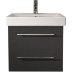 KERAMAG Waschtisch Waschbecken Bad Möbel Unterschrank Icon B 60 Cm Anthrazit Seidenglanz -KALDEWEI-Shop 8600335800 18731 prod 002