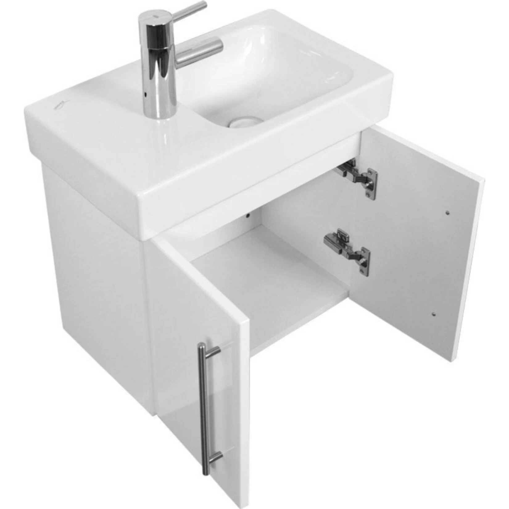 KERAMAG Waschtisch Waschbecken Badmöbel Unterschrank Icon XS Links B: 53 Cm Weiß 4 KERAMAG Waschtisch Waschbecken Badmöbel Unterschrank Icon XS Links B: 53 Cm Weiß – Bild 2