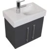 KERAMAG Waschtisch Waschbecken Bad Unterschrank Icon XS B: 53 Cm Links Anthrazit -KALDEWEI-Shop 8600335800 18760 prod 001