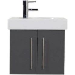 KERAMAG Waschtisch Waschbecken Bad Unterschrank Icon XS B: 53 Cm Links Anthrazit -KALDEWEI-Shop 8600335800 18760 prod 002