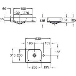 KERAMAG Waschtisch Waschbecken Bad Unterschrank Icon XS B: 53 Cm Links Anthrazit -KALDEWEI-Shop 8600335800 18760 prod 004