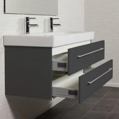 KERAMAG Waschtisch Doppel Waschbecken Bad Unterschrank Icon B: 120 Cm Anthrazit -KALDEWEI-Shop 8600335800 18775 prod 002