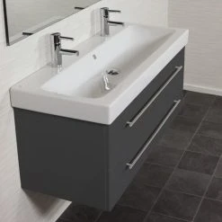 KERAMAG Waschtisch Doppel Waschbecken Bad Unterschrank Icon B: 120 Cm Anthrazit -KALDEWEI-Shop 8600335800 18775 prod 005