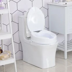 HOMCOM Toilettensitzerhöhung Mit Deckel Weiß 35 X 40 X 16 Cm (BxTxH) | WC Erhöhung WC-Sitz Für Senioren Toilettenaufsatz -KALDEWEI-Shop 8600336600 713 075 prod 004