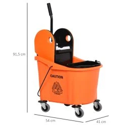 HOMCOM Putzwagen Mit Auswringvorrichtung Schwarz, Orange 54 X 41 X 91,5 Cm (LxBxH) | Reinigungswagen Wischwagen Systemwagen Mit Rollen 12 HOMCOM Putzwagen Mit Auswringvorrichtung Schwarz, Orange 54 X 41 X 91,5 Cm (LxBxH) | Reinigungswagen Wischwagen Systemwagen Mit Rollen -KALDEWEI-Shop 8600336600 720 015OG prod 005