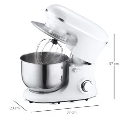 HOMCOM Standmixer Mit Zubehör Weiß 37L X 23B X 37H Cm | Handrührer Elektrisches Handmixer-Set Mixer Handmixer Standmixer -KALDEWEI-Shop 8600336600 800 112V90WT prod 005
