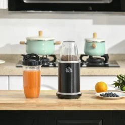 HOMCOM Standmixer Mit 2 Mixbechern Schwarz 13,5L X 13,5B X 37,5H Cm | Standmixer 1000w Mit 0 7l Und 0 35l Mixbecher 1000w Für Eis Obst -KALDEWEI-Shop 8600336600 800 131 prod 003