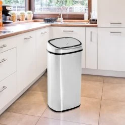 HOMCOM Mülleimer Mit Sensor Silber 40,5 X 29,5 X 78 Cm (LxBxH) | Auomatik Abfalleimer Kücheneimer Müll Abfall 11 HOMCOM Mülleimer Mit Sensor Silber 40,5 X 29,5 X 78 Cm (LxBxH) | Auomatik Abfalleimer Kücheneimer Müll Abfall -KALDEWEI-Shop 8600336600 851 003 prod 004