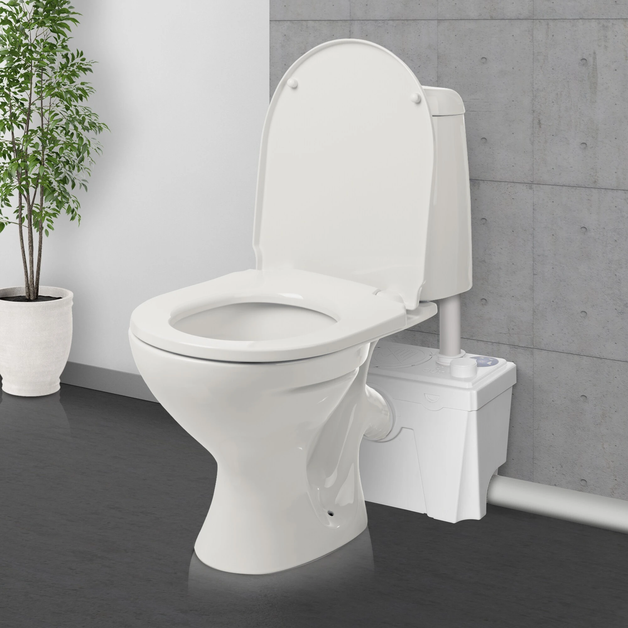 HOMCOM Abwasserpumpe Für WC & Dusche Weiß 40 X 29 X 28 Cm Cm (LxBxH) | Kleinhebeanlage Hebeanlage Schmutzwasserpumpe 6 HOMCOM Abwasserpumpe Für WC & Dusche Weiß 40 X 29 X 28 Cm Cm (LxBxH) | Kleinhebeanlage Hebeanlage Schmutzwasserpumpe – Bild 4