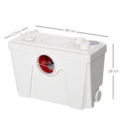 HOMCOM Abwasserpumpe Für WC & Dusche Weiß 40 X 29 X 28 Cm Cm (LxBxH) | Kleinhebeanlage Hebeanlage Schmutzwasserpumpe 12 HOMCOM Abwasserpumpe Für WC & Dusche Weiß 40 X 29 X 28 Cm Cm (LxBxH) | Kleinhebeanlage Hebeanlage Schmutzwasserpumpe -KALDEWEI-Shop 8600336600 B50 004 prod 005