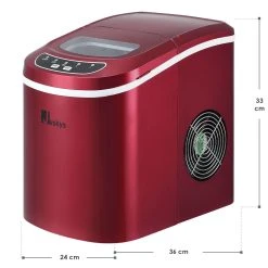 Juskys Eiswürfelmaschine IcyCube - 12 Kg / 24 Std. - Eiswürfel In 7 - 13 Min - 2,4 L Tank - Rot -KALDEWEI-Shop 8600348200 65920088 prod 006