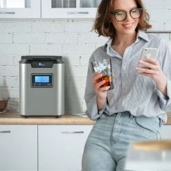 Juskys Eiswürfelmaschine MIM242L – 3 Eiswürfel Größen, Timer – Elektrischer Eiswürfelbereiter -KALDEWEI-Shop 8600348200 71008772 prod 002