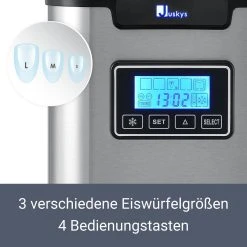 Juskys Eiswürfelmaschine MIM242L – 3 Eiswürfel Größen, Timer – Elektrischer Eiswürfelbereiter -KALDEWEI-Shop 8600348200 71008772 prod 003