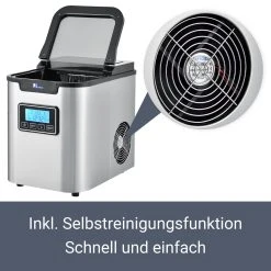 Juskys Eiswürfelmaschine MIM242L – 3 Eiswürfel Größen, Timer – Elektrischer Eiswürfelbereiter -KALDEWEI-Shop 8600348200 71008772 prod 006