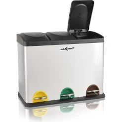 MAXCRAFT Mülleimer / Treteimer Mit 3 Behältern - 60 Liter (3 X 20 Liter) -KALDEWEI-Shop 8600348300 6468 prod 006