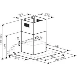 PKM GS1-60 CIXPH Dunstabzugshaube 60cm LED Edelstahl Umluft Abluft -KALDEWEI-Shop 8600349300 1080 prod 002