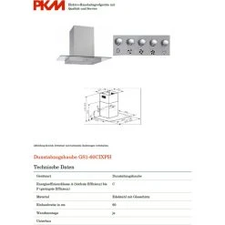 PKM GS1-60 CIXPH Dunstabzugshaube 60cm LED Edelstahl Umluft Abluft -KALDEWEI-Shop 8600349300 1080 prod 003