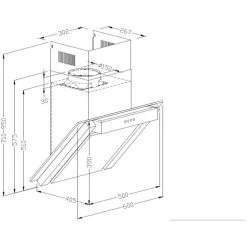 PKM 9860LZ LED Dunstabzugshaube Randabsaugung 60 Cm Edelstahl Glas -KALDEWEI-Shop 8600349300 1258 prod 002