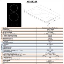 PKM KF-GK-2F Einbaukochfeld 2er Glaskeramik Kochfeld Autark Doppelkochfeld -KALDEWEI-Shop 8600349300 1843 prod 004