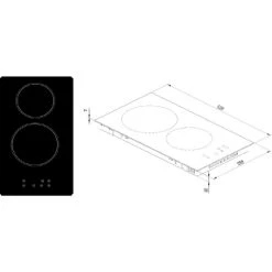 PKM KF-GK-2F Einbaukochfeld 2er Glaskeramik Kochfeld Autark Doppelkochfeld -KALDEWEI-Shop 8600349300 1843 prod 005
