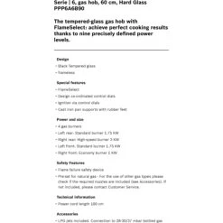 Bosch PPP6A2M90 Einbau Gaskochfeld Weiß Gas 60cm Autark Glas Kochfeld -KALDEWEI-Shop 8600349300 1938 prod 002