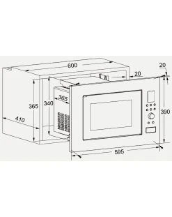 Wolkenstein WMW900-25GB EB Einbau Mikrowelle Schwarz 900W Grill 1000W -KALDEWEI-Shop 8600349300 2486 prod 003