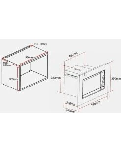 Wolkenstein WMW800-20GB EB Einbau Mikrowelle Schwarz 800W Grill 900W -KALDEWEI-Shop 8600349300 2487 prod 003