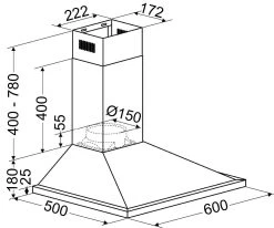 Bomann DU652.1 Inox Dunstabzugshaube Edelstahl Kaminhaube Wandhaube -KALDEWEI-Shop 8600349300 2651 prod 006