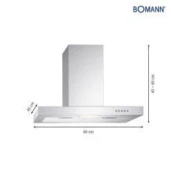 Bomann DU7600IX Dunstabzugshaube 60cm LED Edelstahl Kaminhaube Wandhaube -KALDEWEI-Shop 8600349300 2652 prod 003