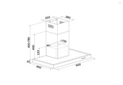 Bomann DU7600IX Dunstabzugshaube 60cm LED Edelstahl Kaminhaube Wandhaube -KALDEWEI-Shop 8600349300 2652 prod 006