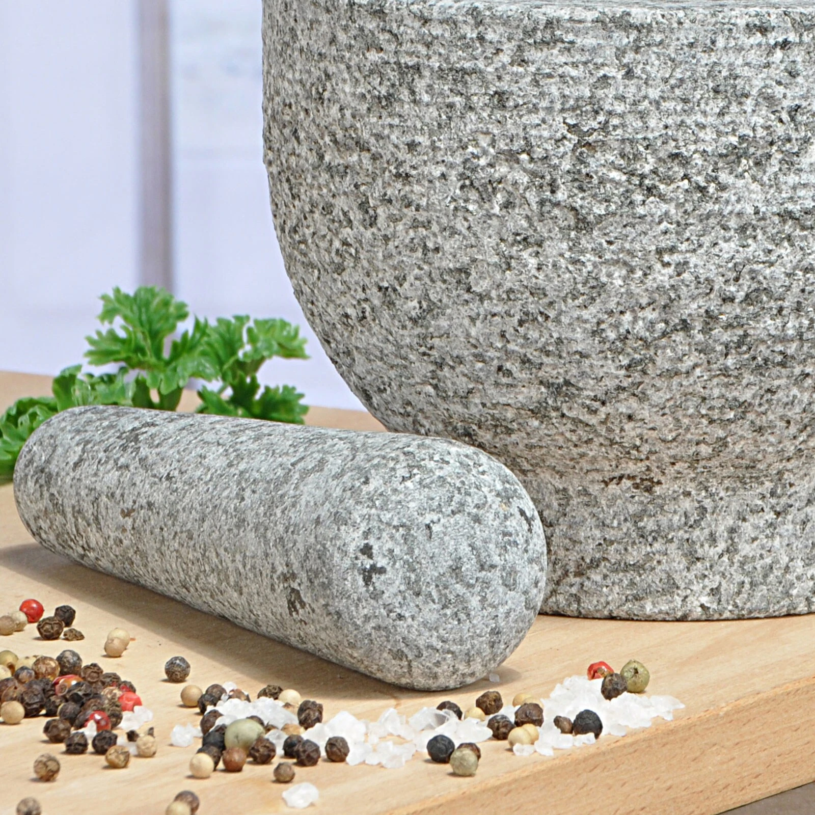 HI XXL Granitmörser Küchen Mörser Stößel Gewürzmörser Gewürzmühle Granit Stein Ø 15 5 HI XXL Granitmörser Küchen Mörser Stößel Gewürzmörser Gewürzmühle Granit Stein Ø 15 – Bild 3