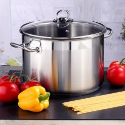 HI Universal Kochtopf XL 10/15/20 L Glas Deckel Induktion Topf Groß Griff Edelstahl Variante: 10 Liter -KALDEWEI-Shop 8600354700 A5545 9943 prod 004