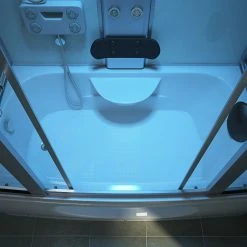 TroniTechnik Fertigdusche Komplettdusche Duschtempel TINOS 135cm X 80cm, Inkl. Farblicht, Radio, Massage -KALDEWEI-Shop 8600355400 2128 prod 006