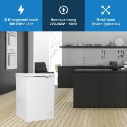 TroniTechnik Gefriertruhe Kühltruhe Kühlfach BORGAR 110L PRO Mit Korb Und Schloss -KALDEWEI-Shop 8600355400 4751 prod 006