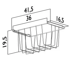 Tronitechnik Aufbewahrungskorb 41,5cmx16cmx20cm Einlegekorb Gefrierschrank Organizer, Drahtkorb Aus Eisen Mit PE-Beschichtung, Weiß -KALDEWEI-Shop 8600355400 4809 prod 005