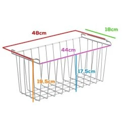 Tronitechnik Aufbewahrungskorb 48cmx18cmx20cm, Einlegekorb, Gefrierschrank Organizer, Drahtkorb Aus Eisen Mit PE-Beschichtung, Weiß -KALDEWEI-Shop 8600355400 4810 prod 004