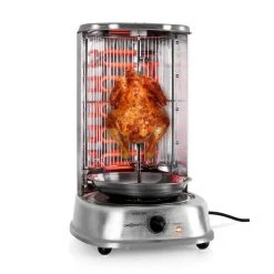 Oneconcept Kebap Master Vertikalgrill 1800W Edelstahl Inkl. Spieß Set
