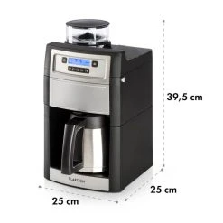 Klarstein Aromatica II Duo Kaffeemaschine, Integriertes Mahlwerk, 1,25 L Silber -KALDEWEI-Shop 8600359300 10715 prod 004