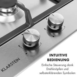 Klarstein Ignito Domino Gaskochfeld 2-flammig Sabaf-Brenner Glaskeramik Schwarz -KALDEWEI-Shop 8600359300 10750 prod 004