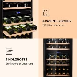 Klarstein Barossa 40 Duo Weinkühlschrank 2 Zonen 41 Flaschen Glastür Touch LED -KALDEWEI-Shop 8600359300 11482 prod 005