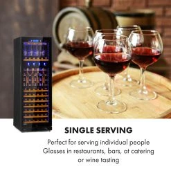 Klarstein First Class 36 Weinkühlschrank 4 Dispenser 36 Flaschen 5-22°C Touch Edelstahltür Schwarz -KALDEWEI-Shop 8600359300 11488 prod 003