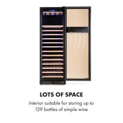 Klarstein First Class 36 Weinkühlschrank 4 Dispenser 36 Flaschen 5-22°C Touch Edelstahltür Schwarz -KALDEWEI-Shop 8600359300 11488 prod 005