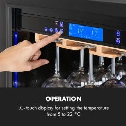 Klarstein First Class 36 Weinkühlschrank 4 Dispenser 36 Flaschen 5-22°C Touch Edelstahltür Schwarz -KALDEWEI-Shop 8600359300 11488 prod 006