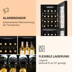 Klarstein Bellevin Weinkühler Weinkühlschrank 45 Liter 16 Flaschen 2-Zonen -KALDEWEI-Shop 8600359300 11492 prod 006