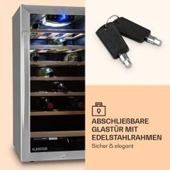 Klarstein Vivo Vino Weinkühlschrank 52 Liter 18 Flaschen LED Schwarz -KALDEWEI-Shop 8600359300 11539 prod 004