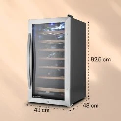 Klarstein Vivo Vino Weinkühlschrank 52 Liter 18 Flaschen LED Schwarz -KALDEWEI-Shop 8600359300 11539 prod 006